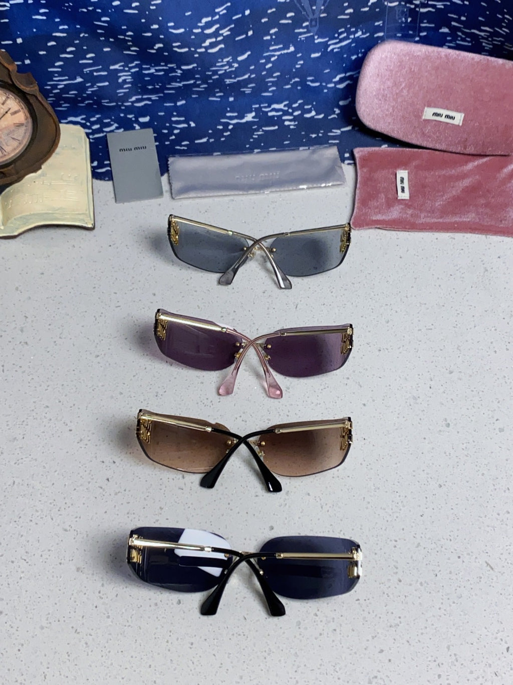 Miu Miu A51S Fashion Blue Lens Sunglasses for Men & Women - 416233 - detail image 11