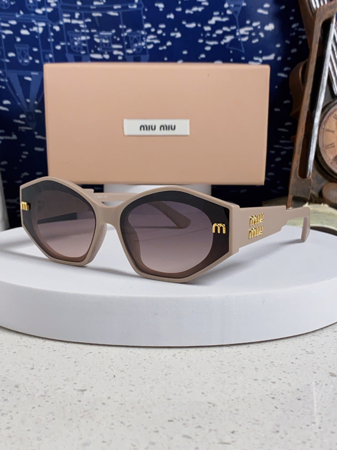 Miu Miu Cat-Eye Silver Lens Sunglasses for Women - 358687