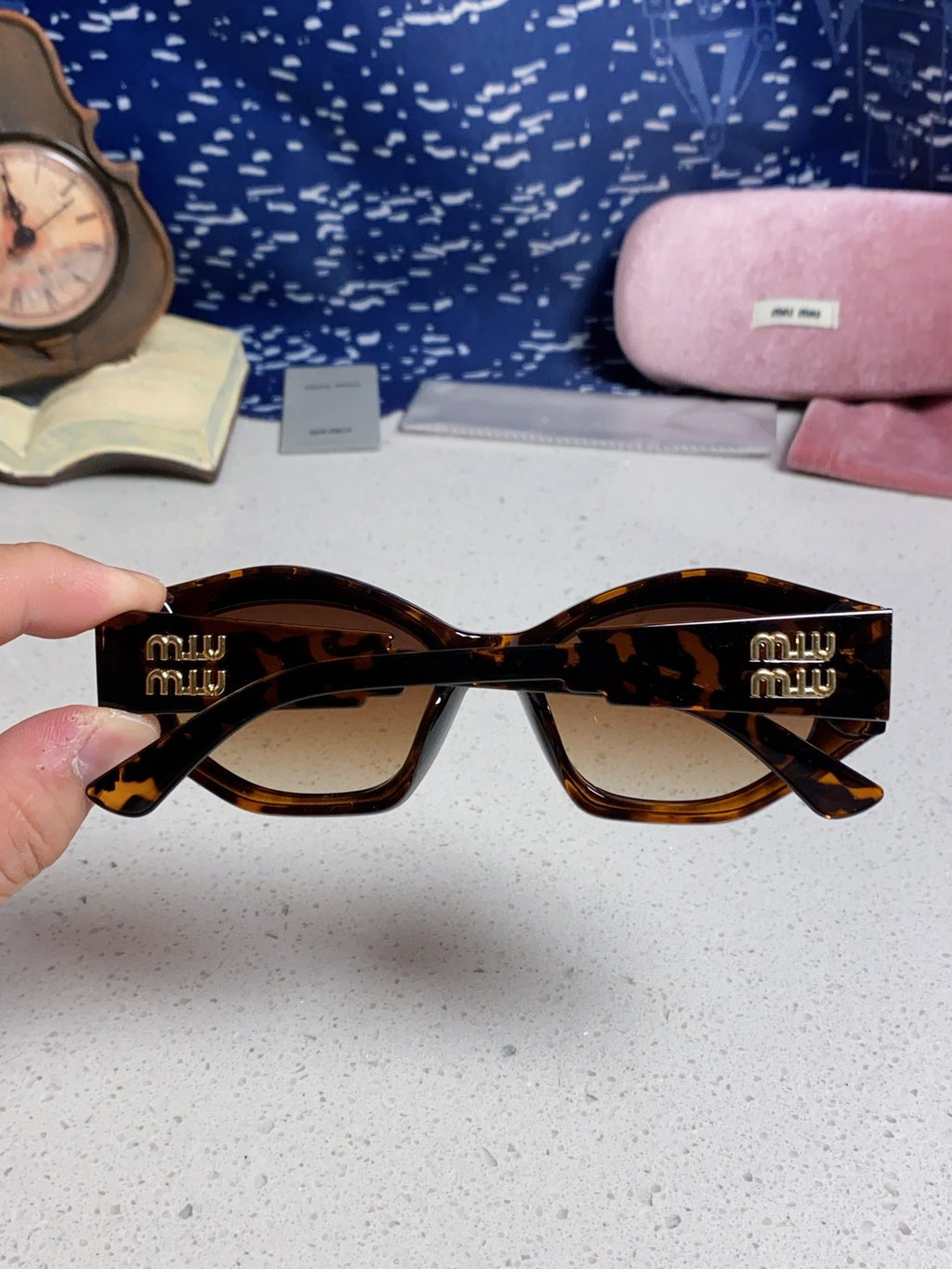 Miu Miu Cat-Eye Brown Lens Sunglasses for Women - 358689 - detail image 5