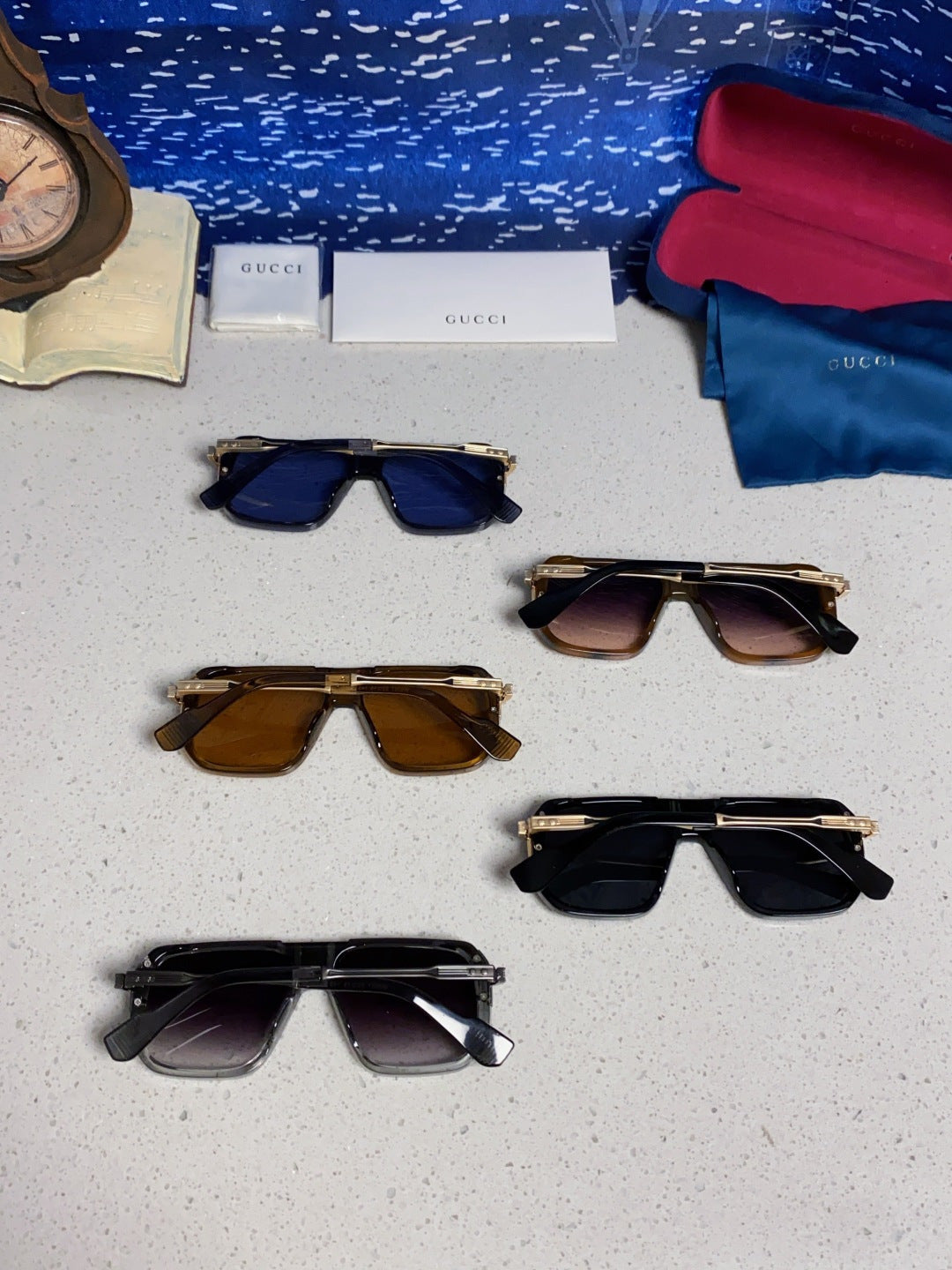 Gucci Metal Aviator Silver Lens Sunglasses for Men & Women - 357966 - detail image 11