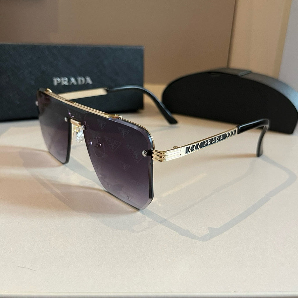 Prada Polarized Fashion Gold Lens Sunglasses for Men - 372122 - detail image 3