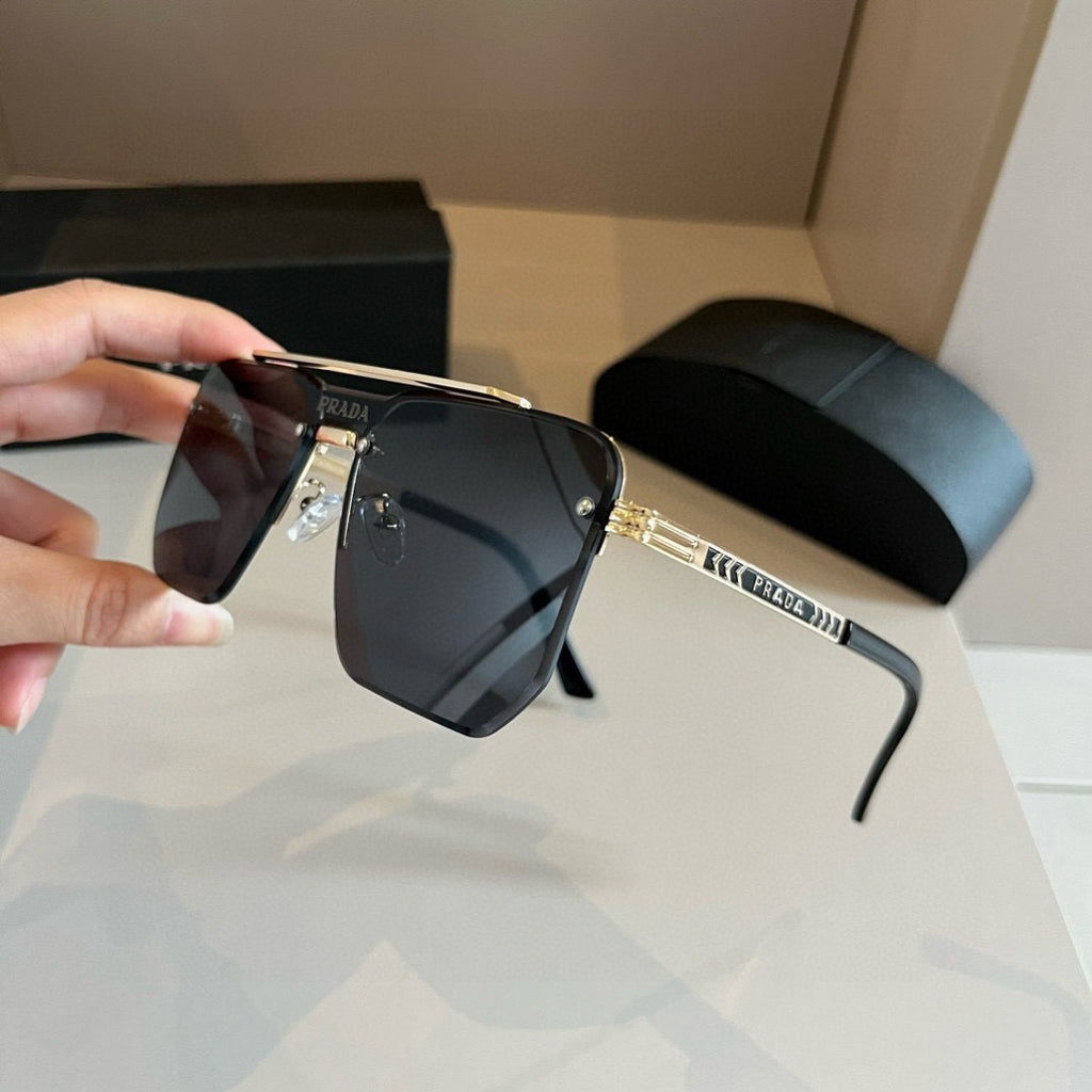 Prada Polarized Fashion Gold Lens Sunglasses for Men - 372123 - detail image 3