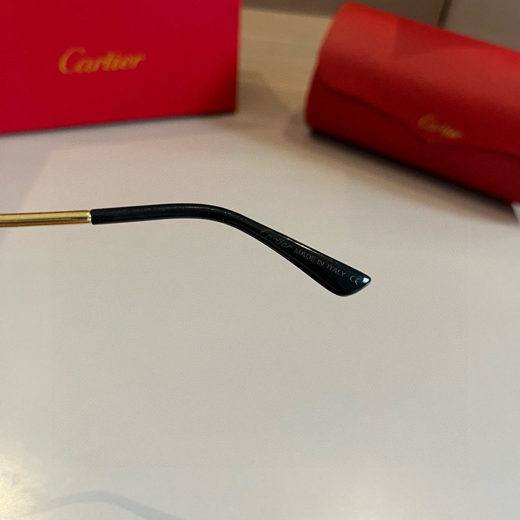 Cartier Lightweight Metal Rimless Silver Lens Sunglasses for Men & Wo - 358486 - detail image 8