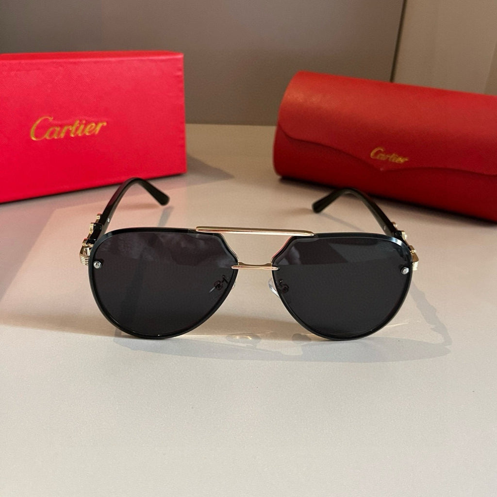 Cartier Metal Fashion Gold Lens Sunglasses for Men & Women - 935084 - detail image 2