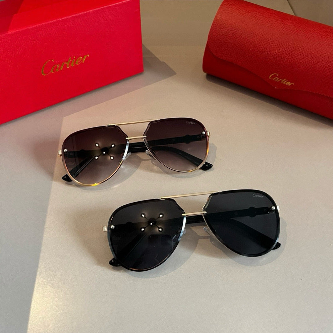 Cartier Metal Fashion Gold Lens Sunglasses for Men & Women - 372177 - detail image 11