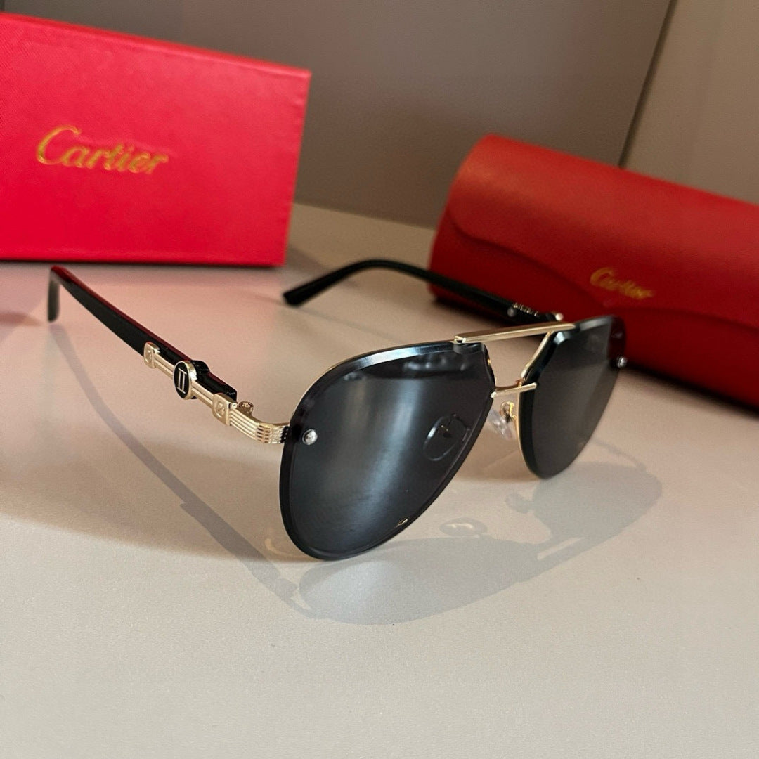 Cartier Metal Fashion Gold Lens Sunglasses for Men & Women