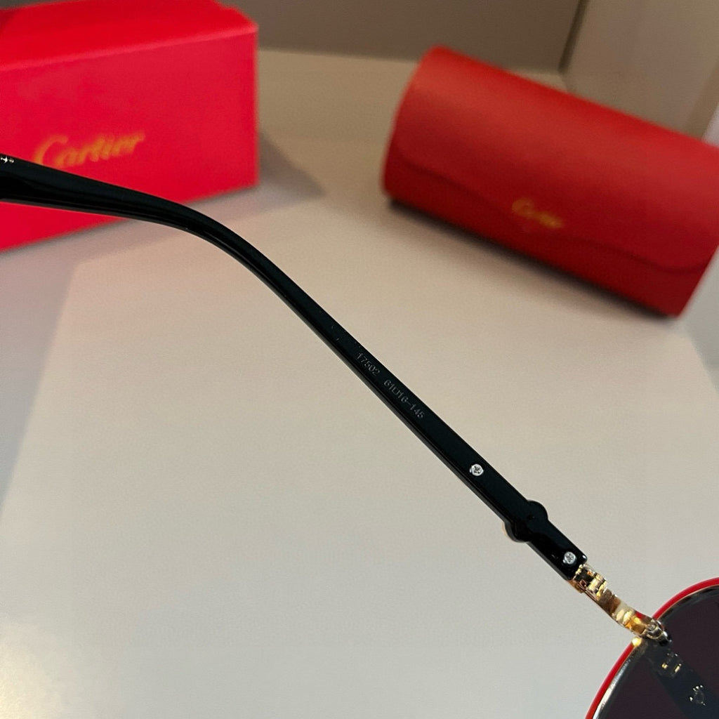 Cartier Metal Fashion Gold Lens Sunglasses for Men & Women - 372177 - detail image 10