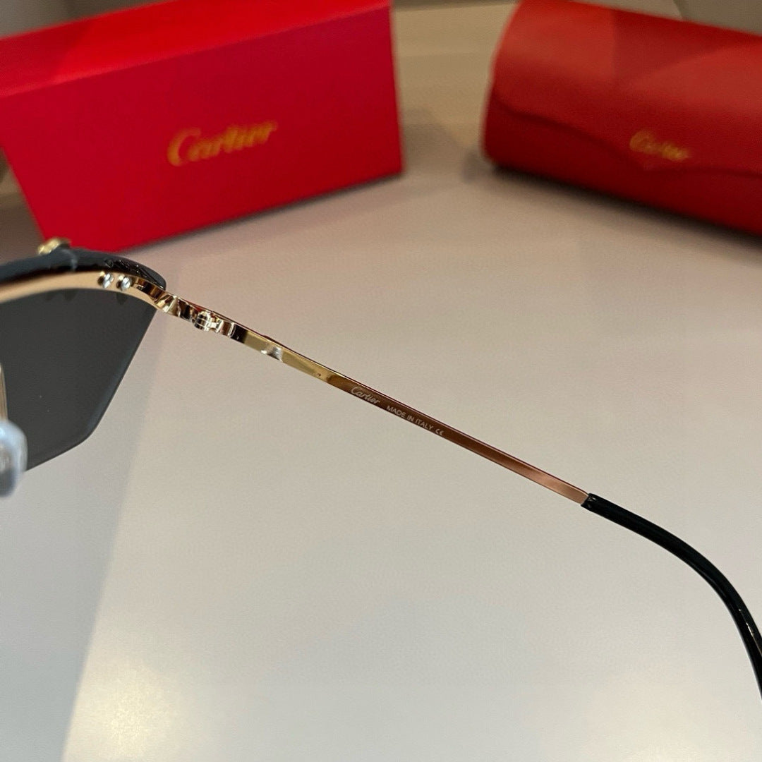 Cartier Lightweight Metal Rimless Gold Lens Sunglasses for Men & Wome - 372258 - detail image 8