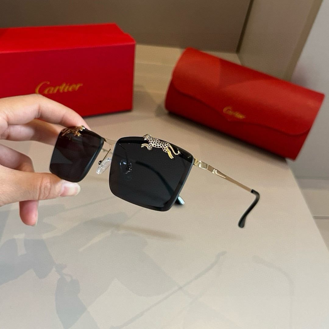 Cartier Lightweight Metal Rimless Gold Lens Sunglasses for Men & Wome - 372258 - detail image 3