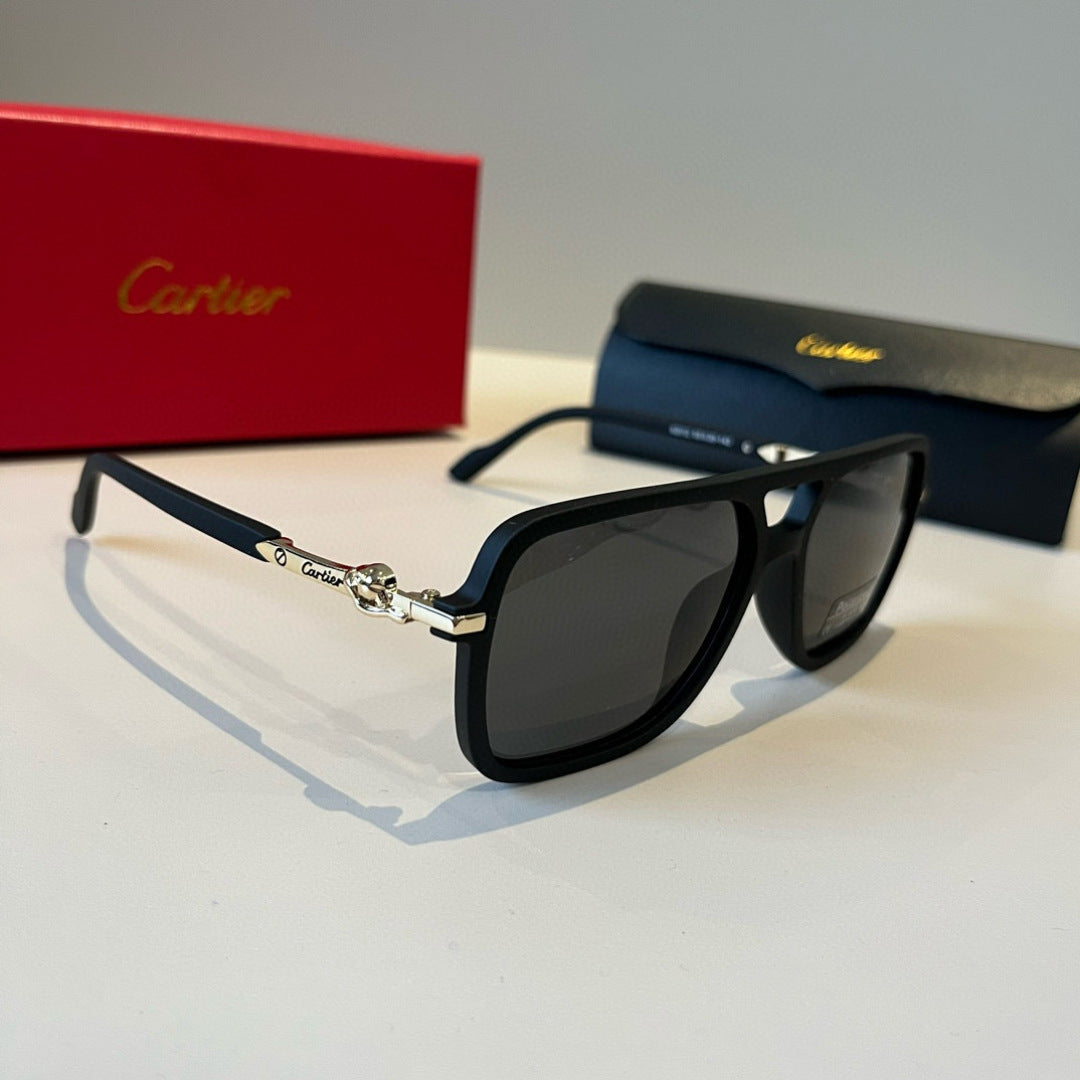 Cartier Fashion Black Lens Sunglasses for Men & Women - 935086