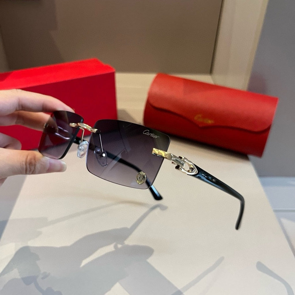 Cartier Lightweight Metal Rimless Silver Lens Sunglasses for Men & Wo - 432296 - detail image 4