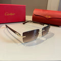 Cartier Lightweight Metal Rimless Brown Lens Sunglasses for Men & Wom - 432297
