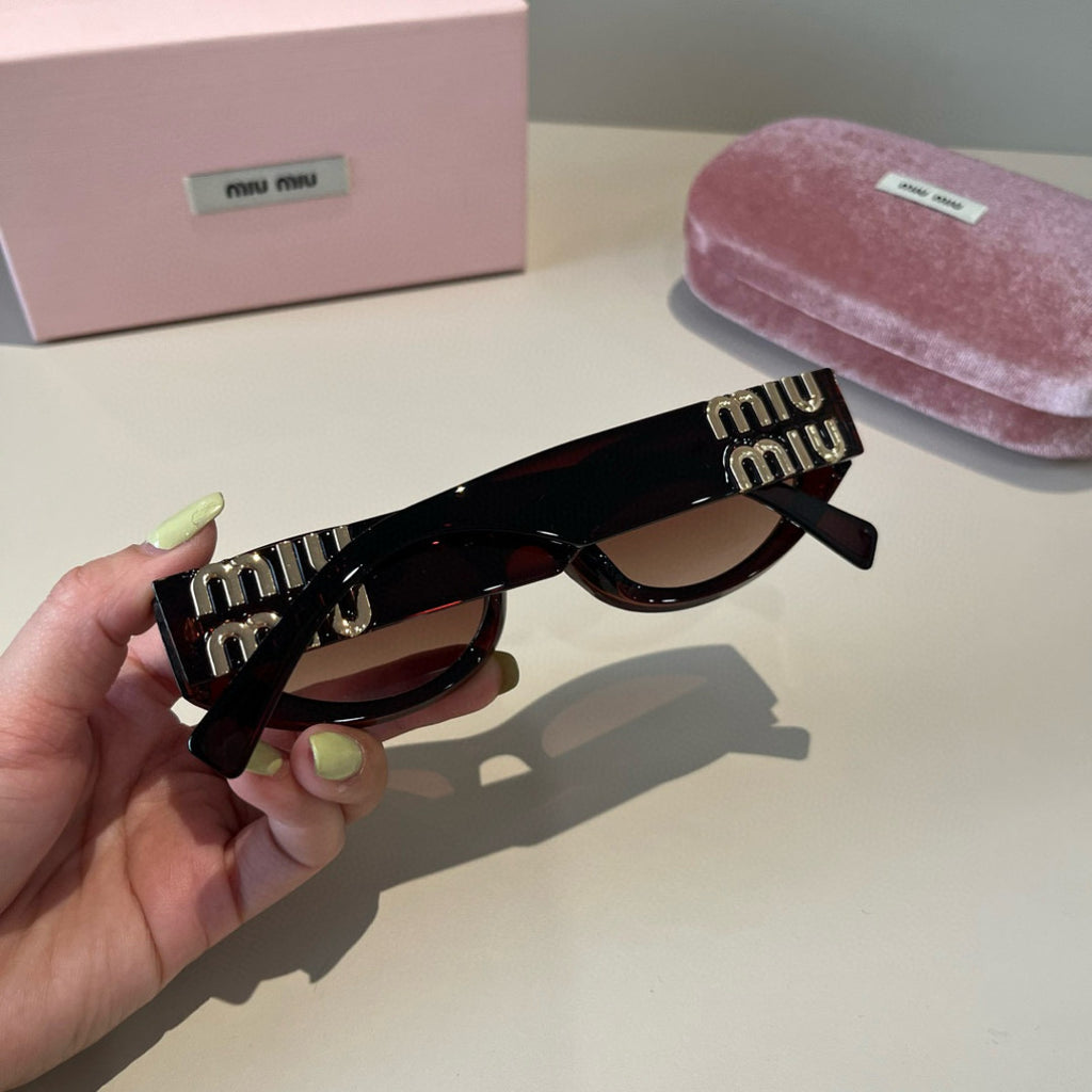 Miu Miu Cat-Eye Black Lens Sunglasses for Men & Women - 372408 - detail image 9