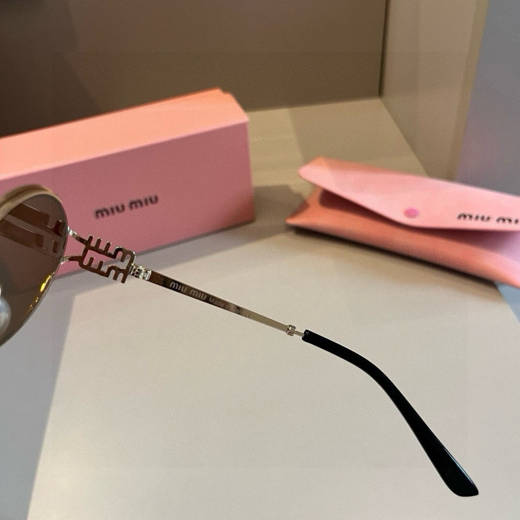 Miu Miu Metal Fashion Brown Lens Sunglasses for Men & Women - 372412 - detail image 7