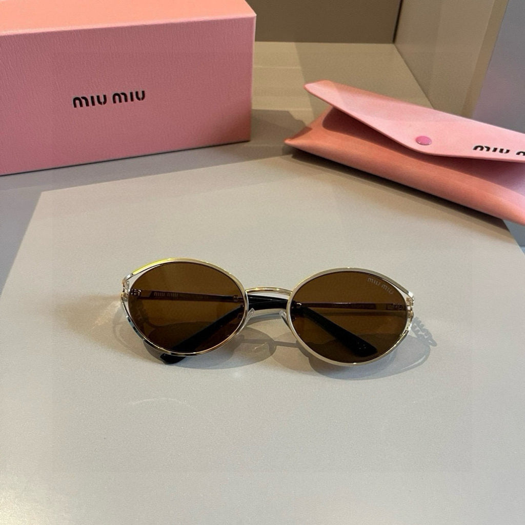 Miu Miu Metal Fashion Brown Lens Sunglasses for Men & Women - 372412 - detail image 4