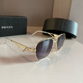 Prada Polarized Fashion Silver Lens Sunglasses for Men - 998132