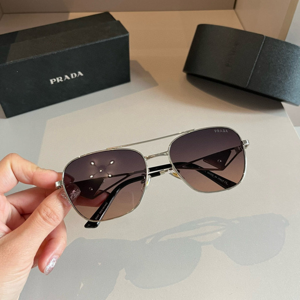 Prada Polarized Fashion Silver Lens Sunglasses for Men - 998133 - detail image 5