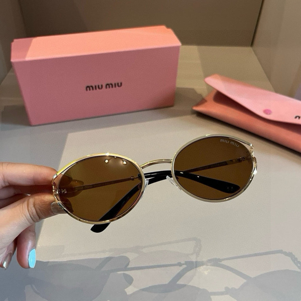 Miu Miu Metal Fashion Brown Lens Sunglasses for Men & Women - 399178 - detail image 3