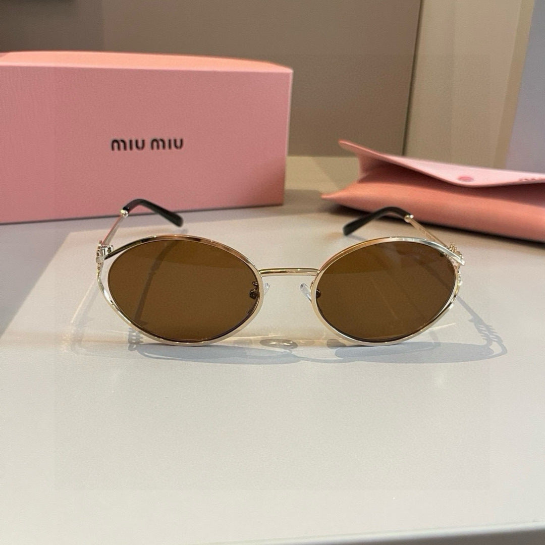 Miu Miu Metal Fashion Brown Lens Sunglasses for Men & Women - 449720 - detail image 2