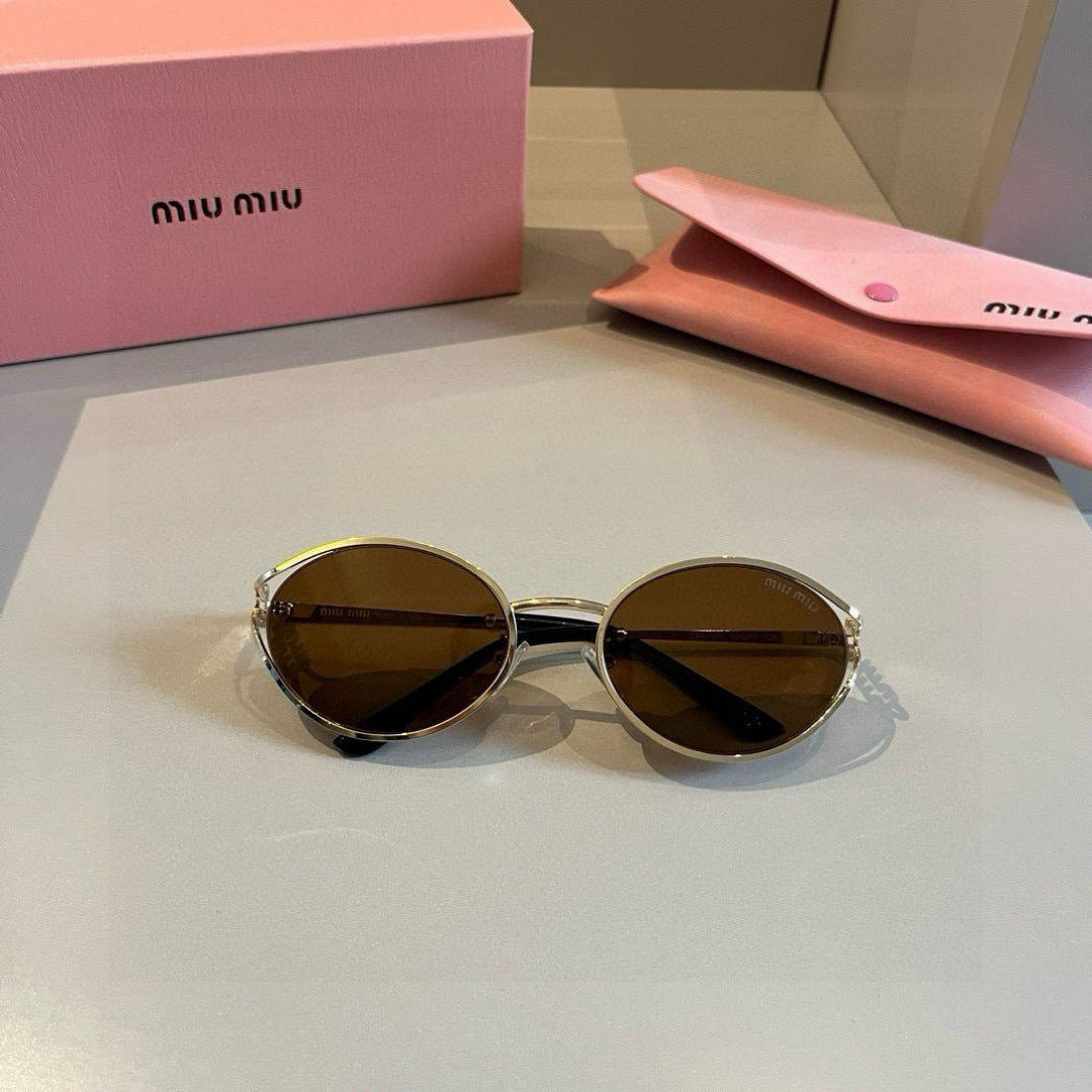 Miu Miu Metal Fashion Brown Lens Sunglasses for Men & Women - 449720 - detail image 4