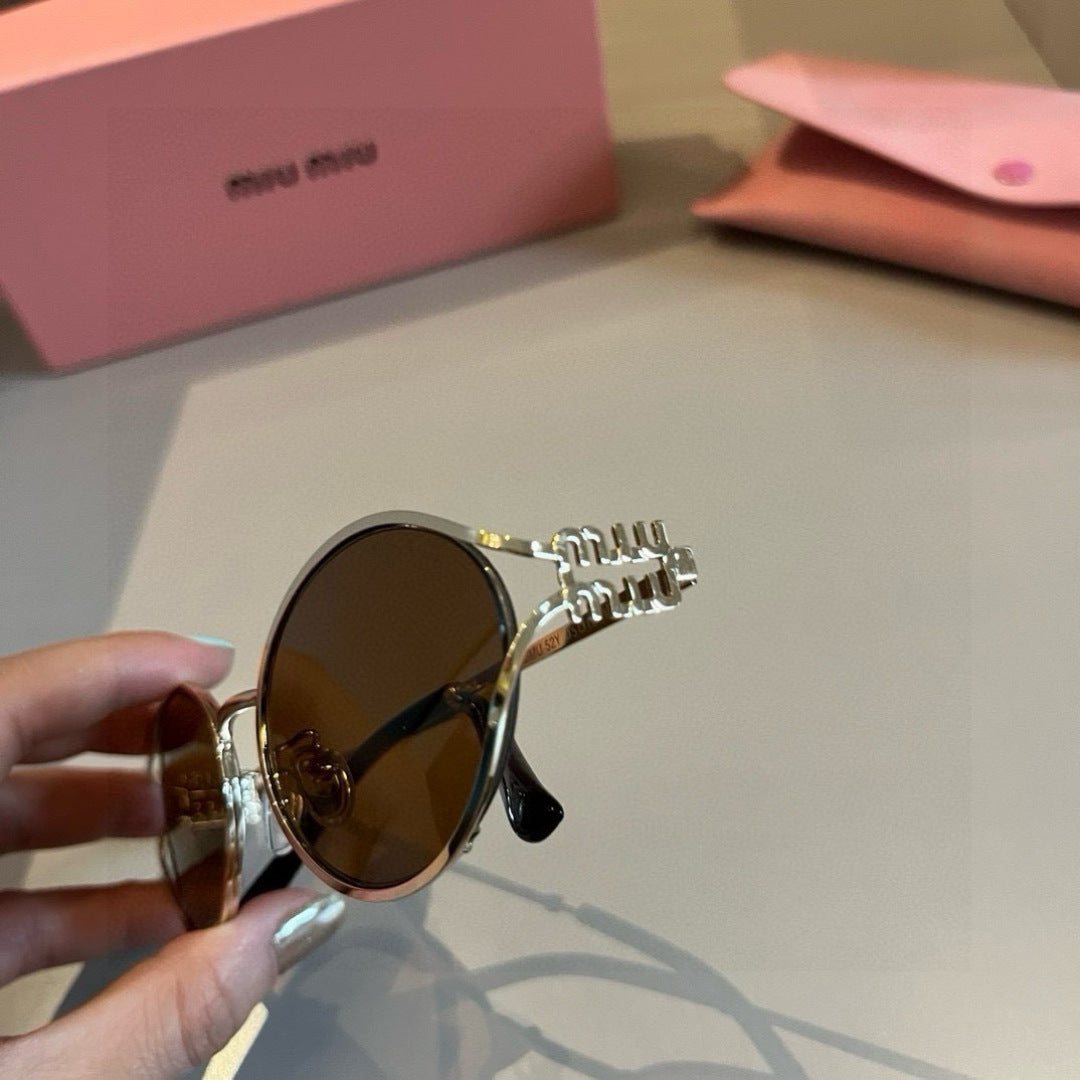Miu Miu Metal Fashion Brown Lens Sunglasses for Men & Women - 399178 - detail image 5