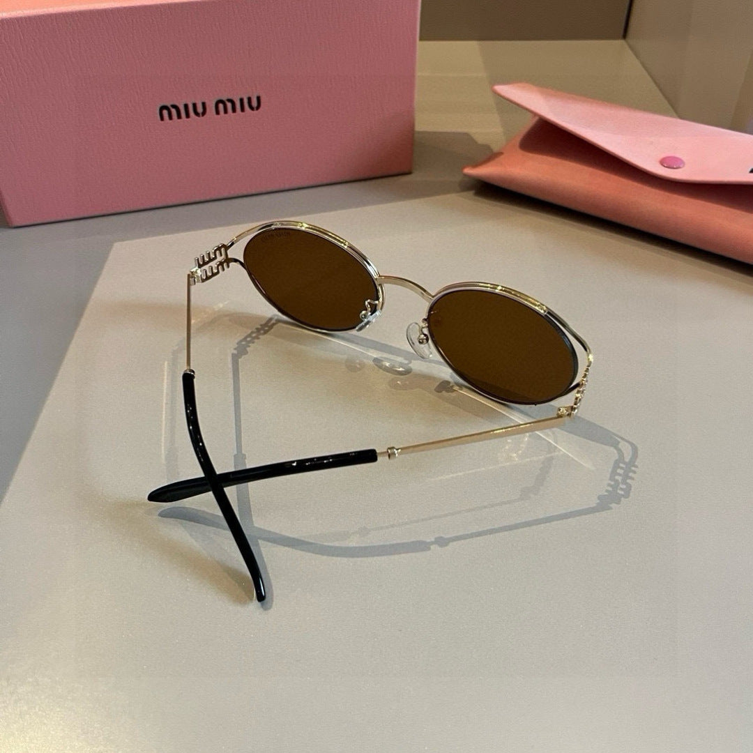 Miu Miu Metal Fashion Brown Lens Sunglasses for Men & Women - 399178 - detail image 9