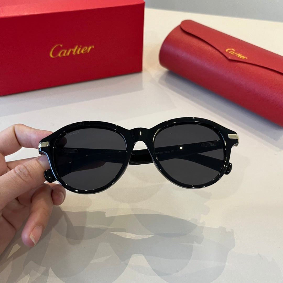 Cartier Lightweight Metal Rimless Black Lens Sunglasses for Men & Wom - 487333 - detail image 4