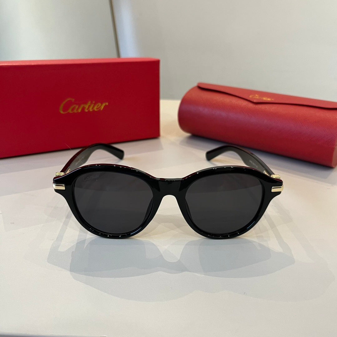 Cartier Lightweight Metal Rimless Black Lens Sunglasses for Men & Wom - 449510 - detail image 2