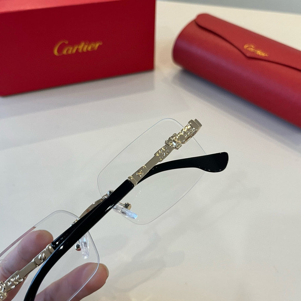 Cartier Lightweight Metal Rimless Silver Lens Sunglasses for Men & Wo - 935106 - detail image 9
