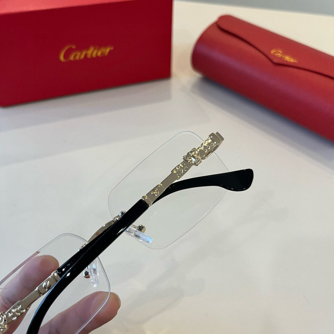 Cartier Lightweight Metal Rimless Silver Lens Sunglasses for Men & Wo - 935106 - detail image 9