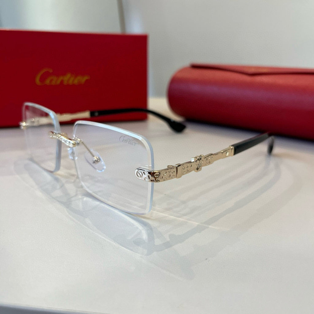 Cartier Lightweight Metal Rimless Silver Lens Sunglasses for Men & Wo - 935106 - detail image 3