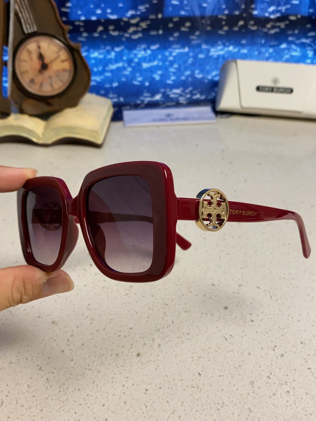 Burberry Square Red Lens Sunglasses for Women - 432507 - detail image 6