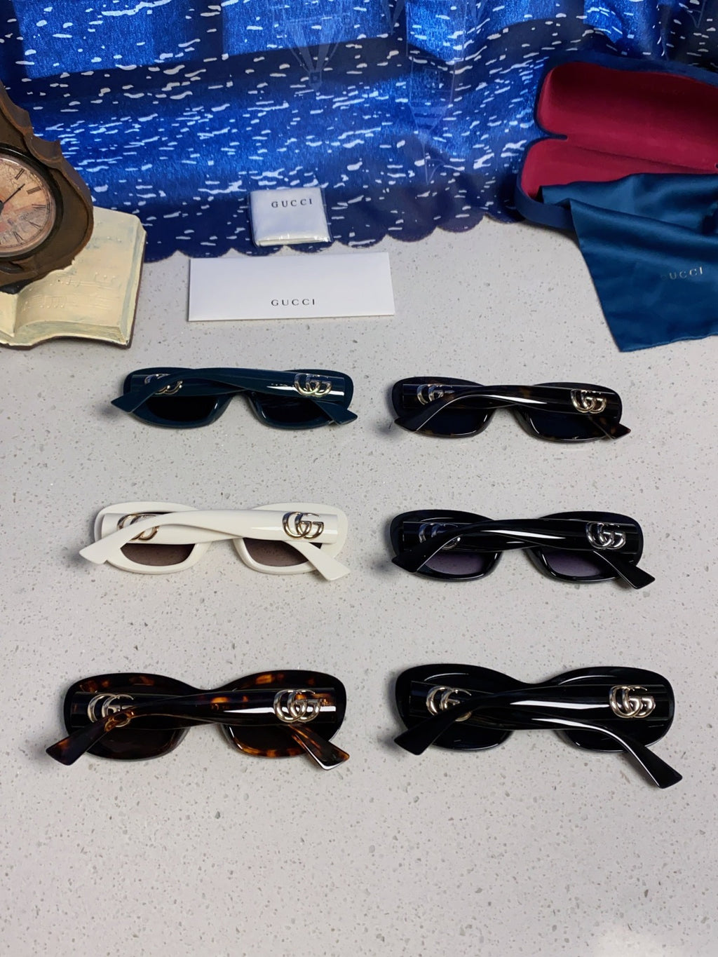 Gucci Oval Black Lens Sunglasses for Men & Women - 357949 - detail image 10
