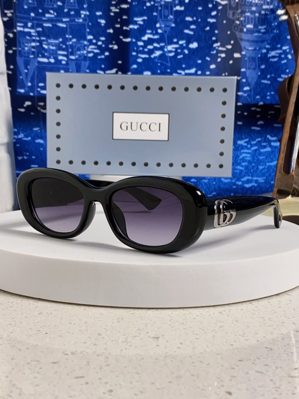 Gucci Oval Silver Lens Sunglasses for Men & Women - 357951