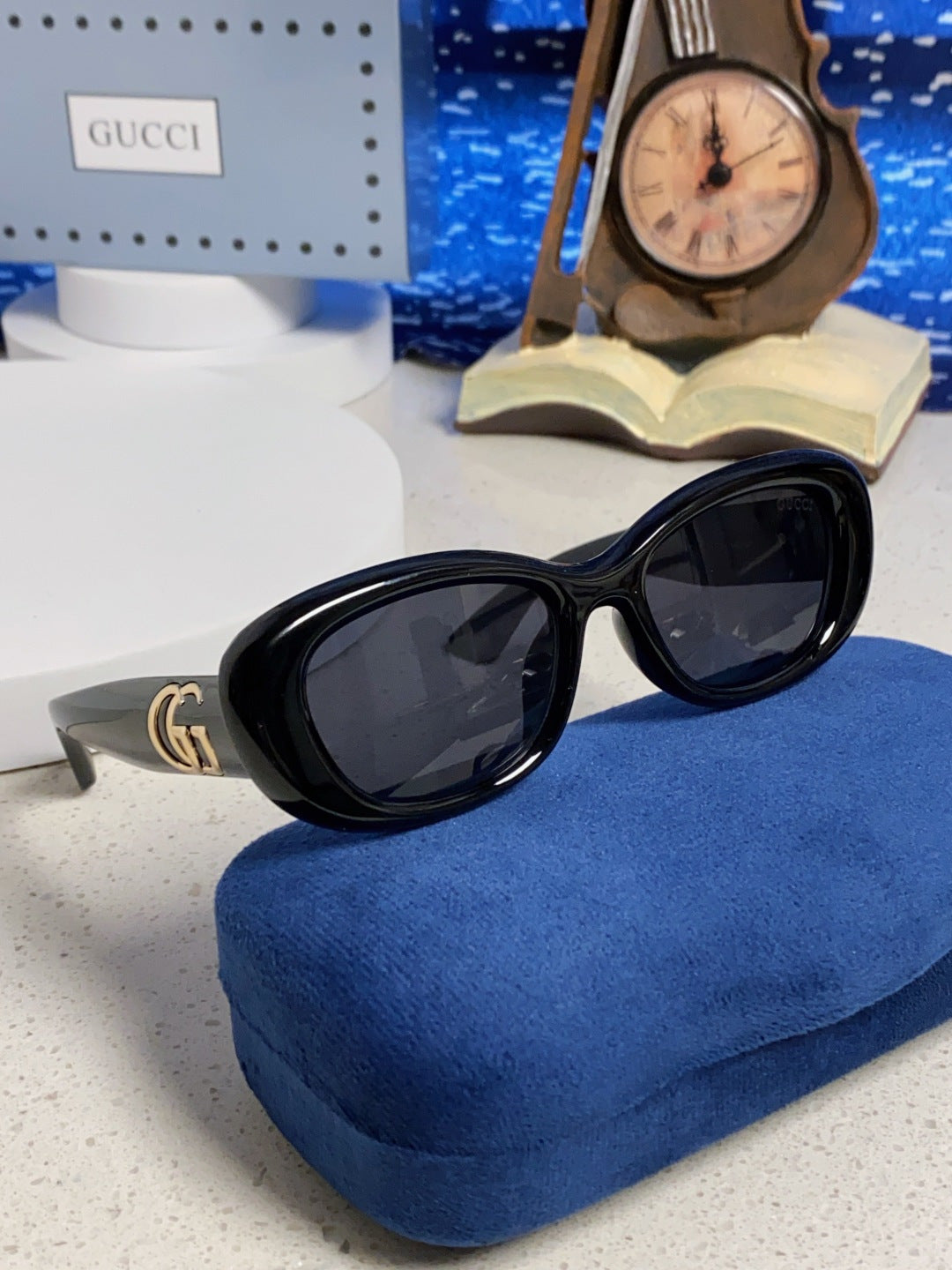 Gucci Oval Gold Lens Sunglasses for Men & Women - 357952 - detail image 10