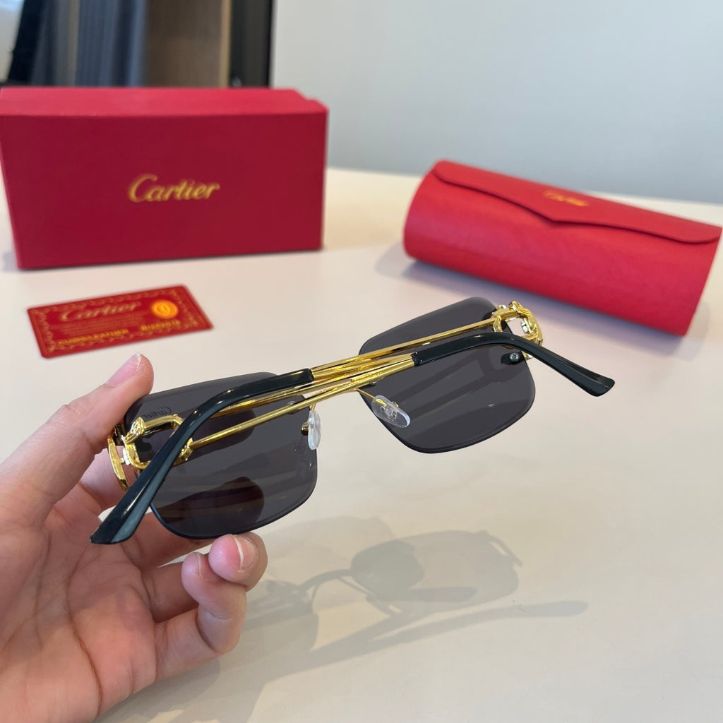 Cartier Lightweight Metal Rimless Red Lens Sunglasses for Men & Women - 449513 - detail image 5