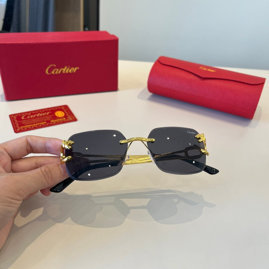 Cartier Lightweight Metal Rimless Red Lens Sunglasses for Men & Women - 449513 - detail image 7
