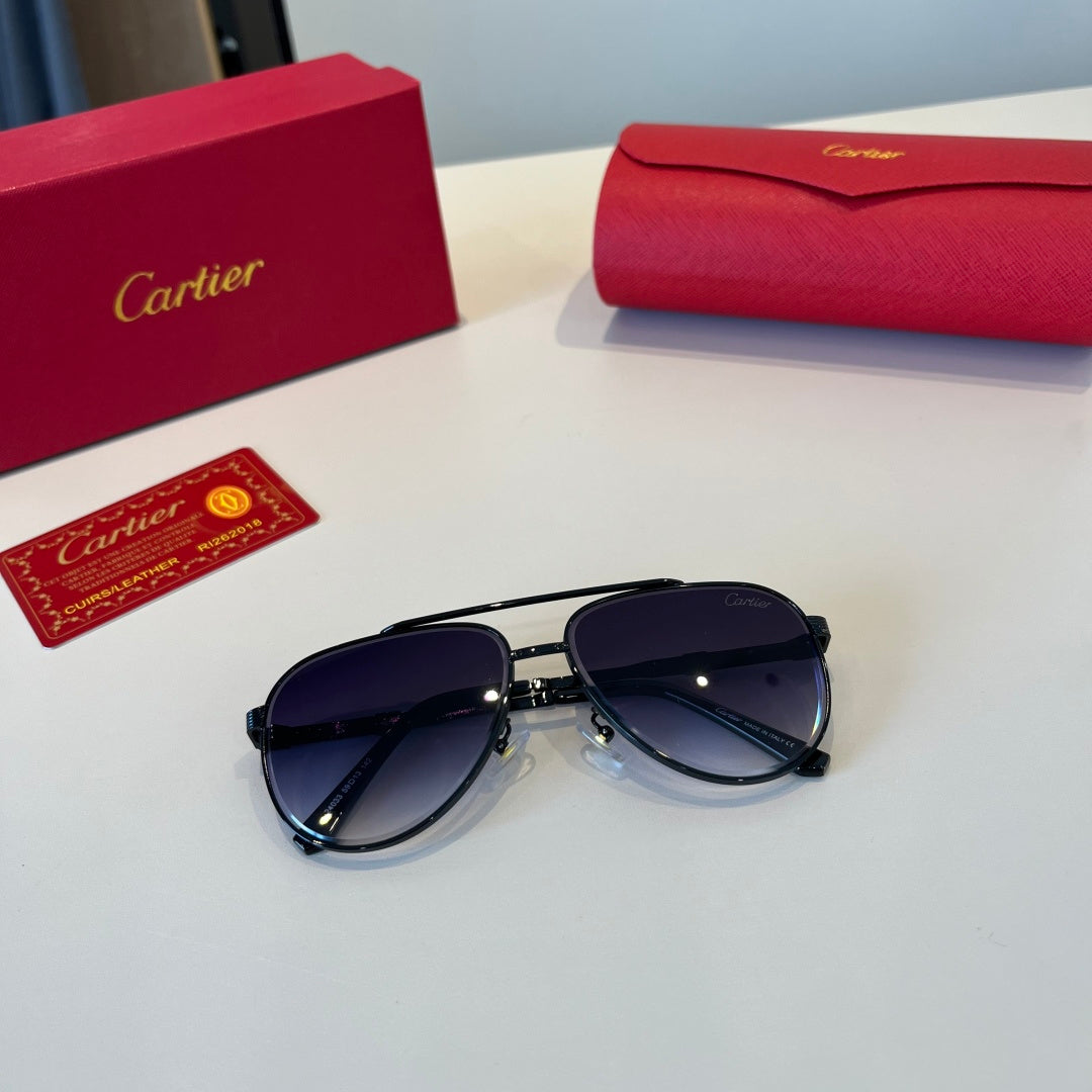 Cartier Lightweight Metal Rimless Silver Lens Sunglasses for Men & Wo - 867183 - detail image 11