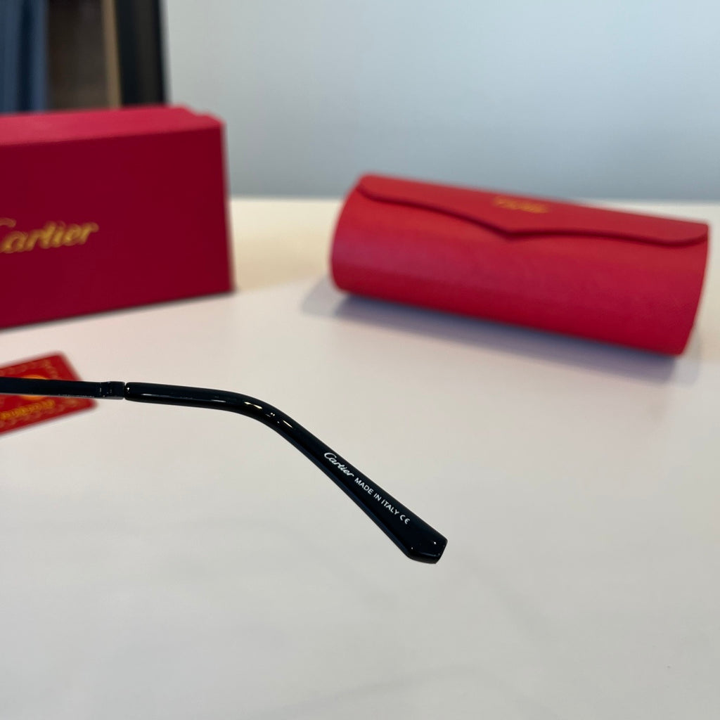 Cartier Lightweight Metal Rimless Silver Lens Sunglasses for Men & Wo - 867183 - detail image 5