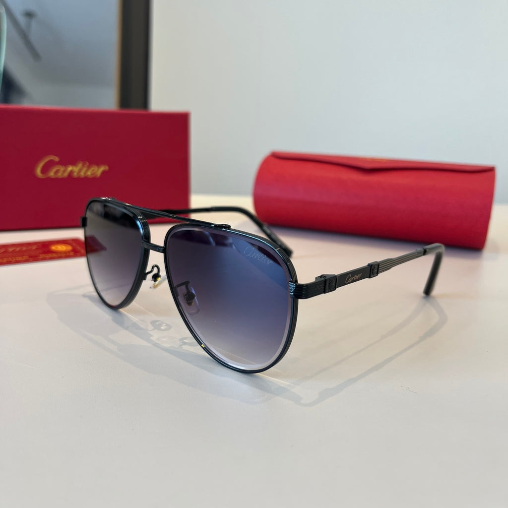 Cartier Lightweight Metal Rimless Silver Lens Sunglasses for Men & Wo - 867183 - detail image 3