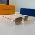 Louis Vuitton Metal Fashion Brown Lens Sunglasses for Men & Women - 997411