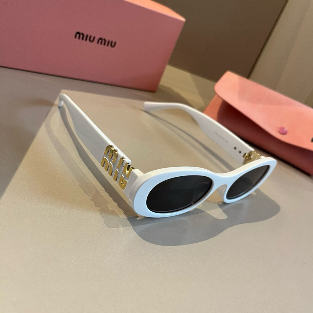 Miu Miu Cat-Eye Gold Lens Sunglasses for Men & Women - 432652