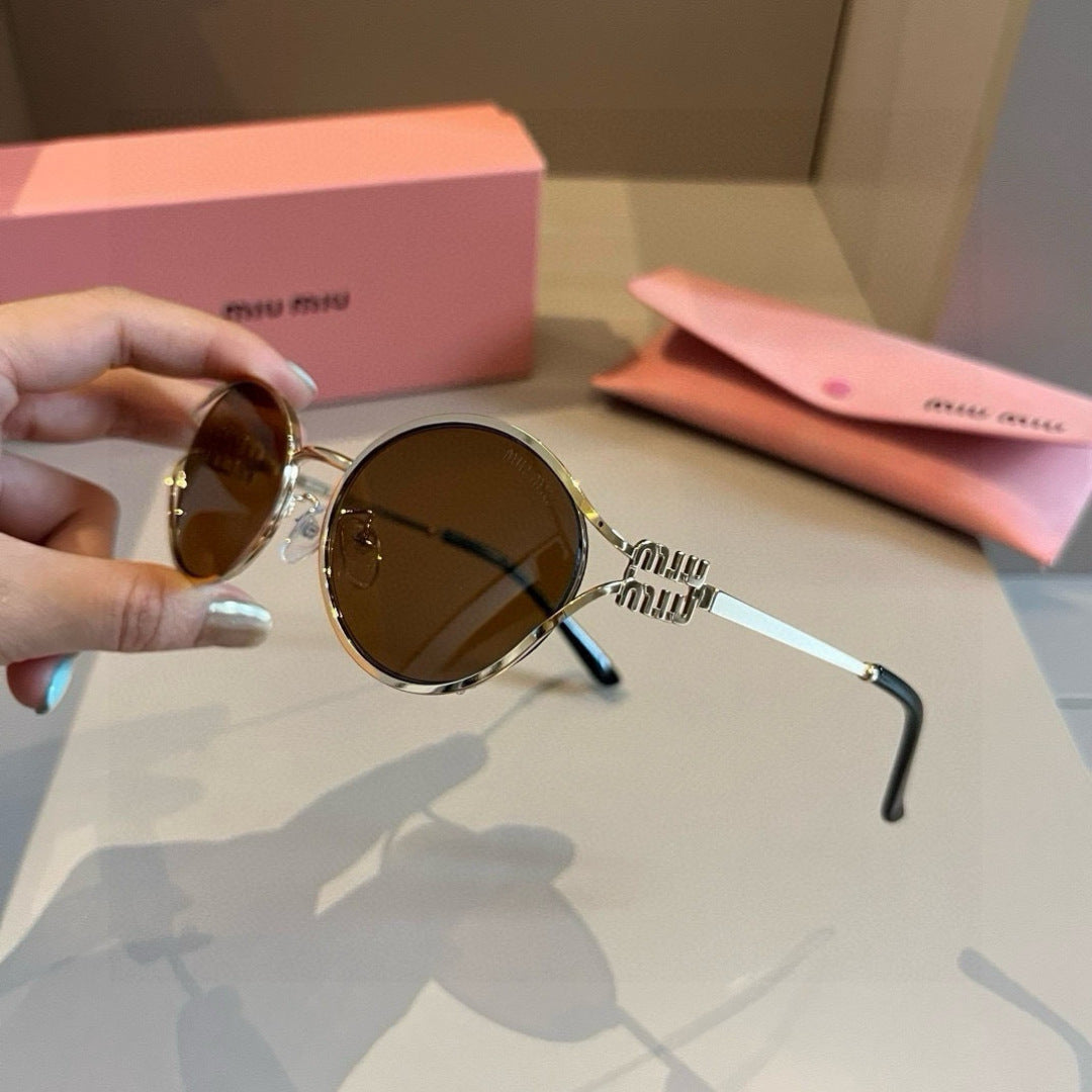 Miu Miu Metal Fashion Brown Lens Sunglasses for Men & Women - 432565 - detail image 6