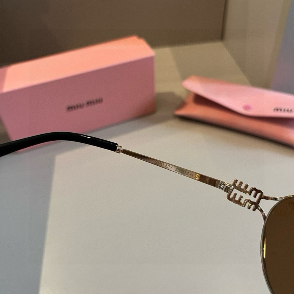 Miu Miu Metal Fashion Brown Lens Sunglasses for Men & Women - 432565 - detail image 8