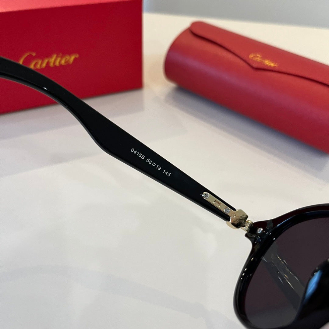 Cartier Lightweight Metal Rimless Black Lens Sunglasses for Men & Wom - 487297 - detail image 8