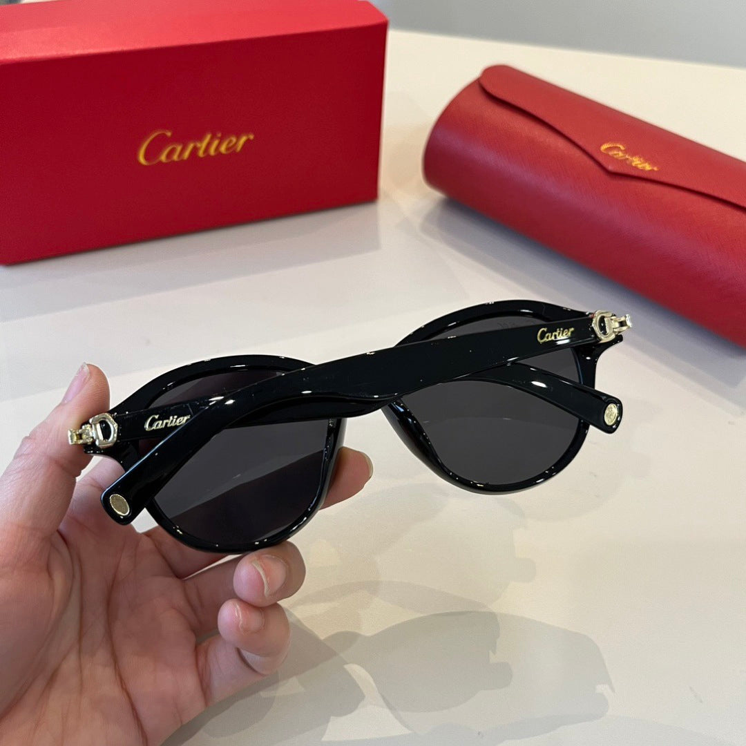 Cartier Lightweight Metal Rimless Black Lens Sunglasses for Men & Wom - 487297 - detail image 6