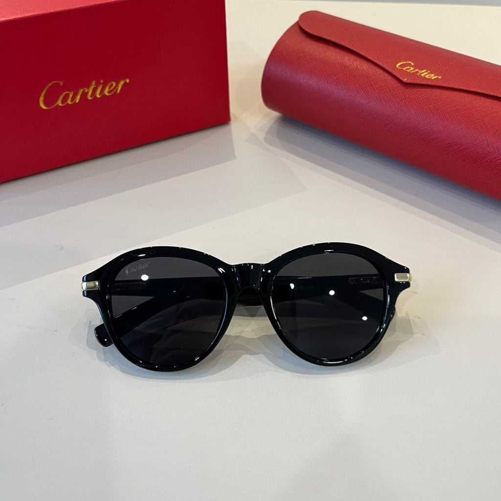 Cartier Lightweight Metal Rimless Black Lens Sunglasses for Men & Wom - 487297 - detail image 7