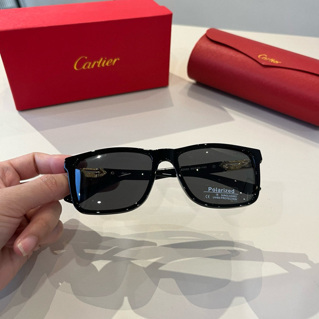 Cartier Fashion Black Lens Sunglasses for Men & Women - 358552 - detail image 4