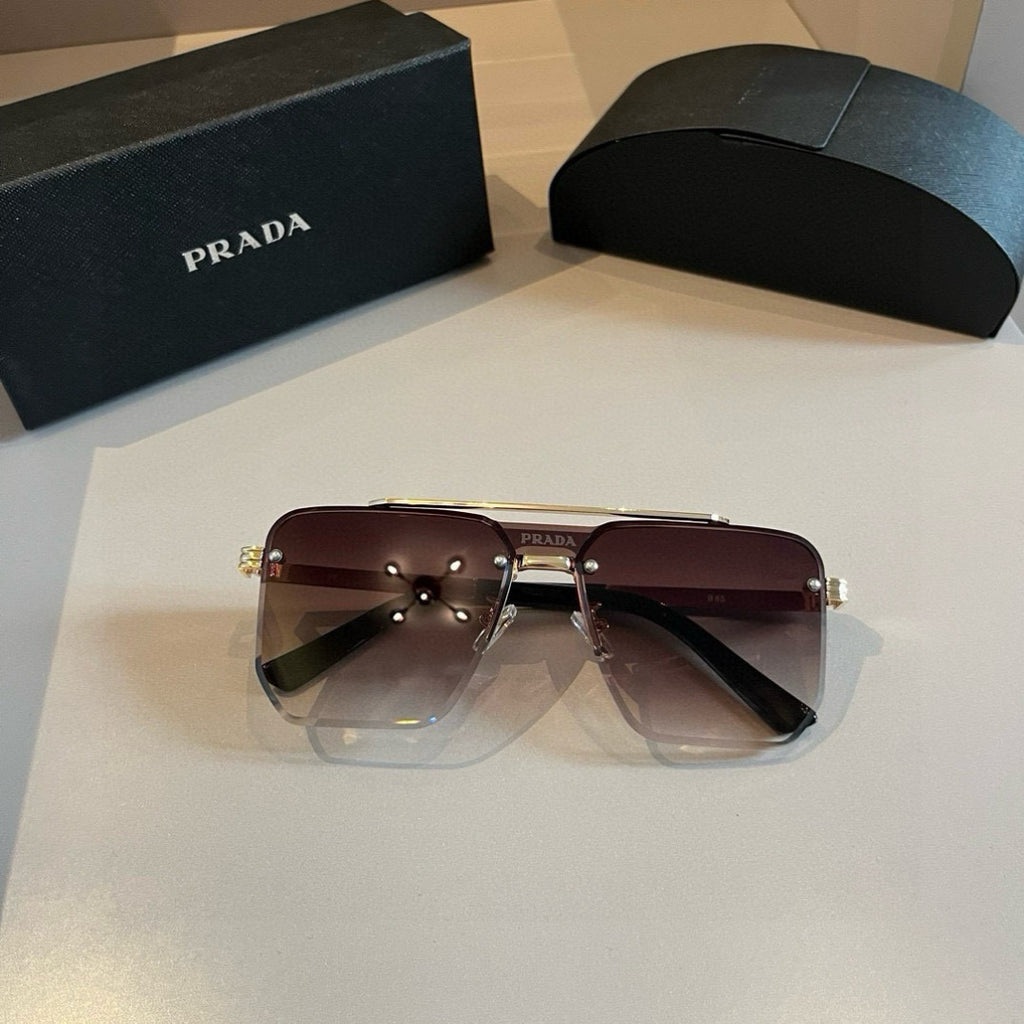 Prada Polarized Fashion Brown Lens Sunglasses for Men - 358376 - detail image 5