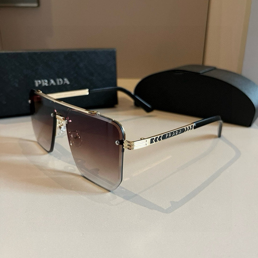 Prada Polarized Fashion Brown Lens Sunglasses for Men - 358376 - detail image 3